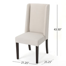 Load image into Gallery viewer, Modern Wingback Dining Chair (Set of 2) With Upholstered - Ivory