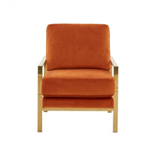 Load image into Gallery viewer, Stylish Orange And Gold Accent Chair