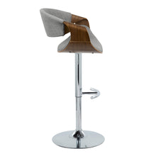 Load image into Gallery viewer, Curvo - Mid Century Modern Adjustable Barstool With Swivel With Rounded T Footrest (Set of 2)