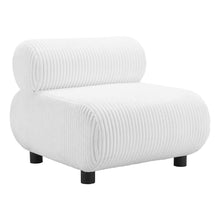 Load image into Gallery viewer, 31" Corduroy And Upholstered Side Chair - White / Black