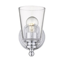 Load image into Gallery viewer, One Light Glass Shade Wall Sconce - Silver