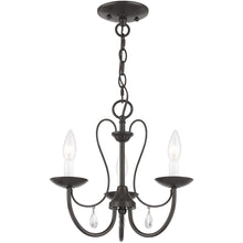 Load image into Gallery viewer, 12" Three Light Dimmable Chandelier With Shades - Bronze