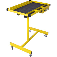 Load image into Gallery viewer, Adjustable Tear Down Work Table With Drawer For Garages, Repair Shops, And Diy, Portable, (4) 2.5" Swivel Casters, 220 Pound Capacity, Rubber Corners, Heavy Duty Steel