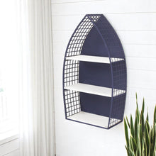 Load image into Gallery viewer, Boat Shaped Bookcase (489055) - Navy Blue / White
