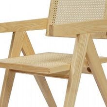 Load image into Gallery viewer, Wood Open Back Dining Arm Chair - Natural