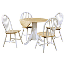 Load image into Gallery viewer, Greer - 5 Piece Dining Set With Drop Down Leaf Table And Curved Back Chairs - White