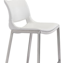 Load image into Gallery viewer, 29" Steel Low Back Bar Height Bar Chairs (Set of 2) - White And Silver