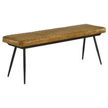 Load image into Gallery viewer, Tufted Cushion Side Bench With Tapered Legs
