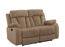 Load image into Gallery viewer, Leather Match Recliner Loveseat - Beige