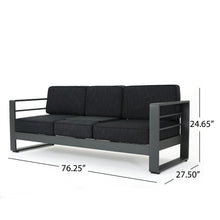 Load image into Gallery viewer, Cape Coral - Modern 3 Seater Sofa With Metal Tray