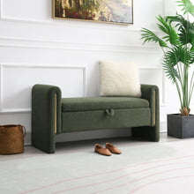 Load image into Gallery viewer, Modern Teddy Upholstered Large Bed End Bench With Arms And Storage