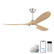 Load image into Gallery viewer, Smart Ceiling Fan With Lights, 3 Blades, Reversible Quiet DC Motor For Indoor
