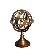 Load image into Gallery viewer, Armillary Sphere On Base - Brass