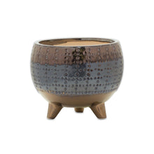 Load image into Gallery viewer, Round Pot Planter - Blue / Clay