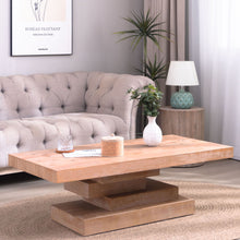 Load image into Gallery viewer, Modern Rustic Coffee Table, Rectangular Center Table For Living Room - Natural Wood Wash / Rustic