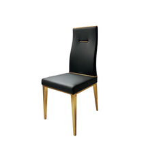 Load image into Gallery viewer, Upholstered Faux Leather Dining Side Chairs (Set of 4) - Black