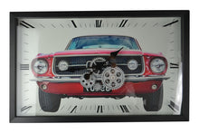 Load image into Gallery viewer, Silent Analog Exposed Gear Wall Clock - Black / Red / Silver