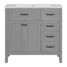 Load image into Gallery viewer, Modern Bathroom Vanity With Sink, Freestanding With Drawers And Doors