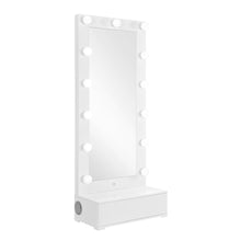 Load image into Gallery viewer, 74" Lighted Freestanding Framed Full Length Mirror - White