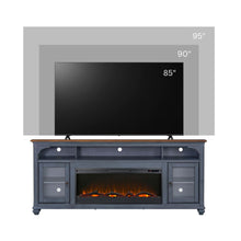 Load image into Gallery viewer, Fireplace TV Stand For TVs Up To 95" - Blue