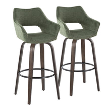 Load image into Gallery viewer, Mustang - Contemporary Fixed Height Barstool With Swivel With Round Footrest (Set of 2)