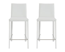 Load image into Gallery viewer, Steel Low Back Counter Height Bar Chairs (Set of 2) - White