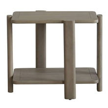 Load image into Gallery viewer, 22" Distressed Solid Wood End Table With Shelf - Natural