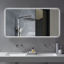 Load image into Gallery viewer, 59" Round Lighted Frameless Bathroom Vanity Mirror - Silver