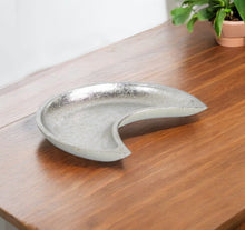 Load image into Gallery viewer, 7" Crescent Cast Iron Vanity Tray - Silver