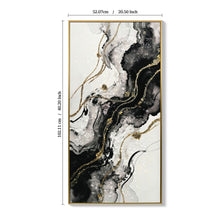Load image into Gallery viewer, Large Framed And Abstract Wall Art, Minimalist Canvas Prints (Set of 2) - White / Black