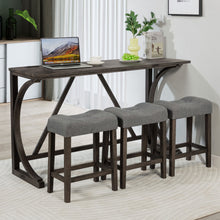 Load image into Gallery viewer, Bar Table Set With 3 Padded Stools