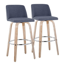 Load image into Gallery viewer, Toriano - Contemporary Fixed Height Barstool With Swivel & Round Footrest (Set of 2)