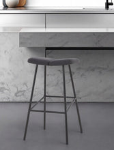 Load image into Gallery viewer, 30" Steel Backless Bar Height Bar Chair - Gray And Black