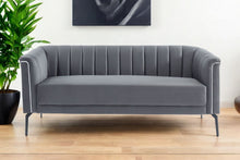 Load image into Gallery viewer, Sofa With Silver Legs - Dark Gray