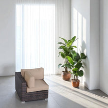 Load image into Gallery viewer, Outdoor 33" Wide Corner Wedge With Cushions - Beige / Brown