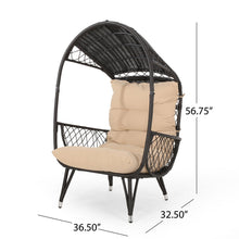 Load image into Gallery viewer, Outdoor Wicker Standing Basket Chair With Cushion