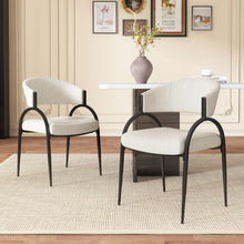 Load image into Gallery viewer, Contemporary Upholstered Dining Chairs With Metal Legs (Set of 2)