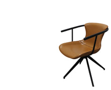 Load image into Gallery viewer, Upholstered Faux Leather Dining Arm Chair - Camel
