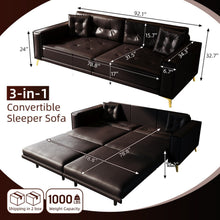 Load image into Gallery viewer, King Size Pull Out Sofa Bed 3 In 1