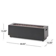 Load image into Gallery viewer, Modern Rectangular Iron Fire Pit 50, 000 Btu
