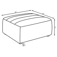 Load image into Gallery viewer, Ortega - Square Ottoman - Charcoal
