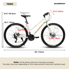 Load image into Gallery viewer, A28250 Road Bike With Aluminum Alloy Wheels, 21 Speed Gear System, Disc Brakes, Wide Tires