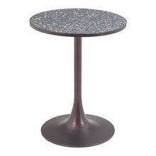 Load image into Gallery viewer, 24" Wood And Steel Pedestal Base Round Top Dining Table - Black