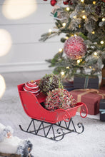 Load image into Gallery viewer, Iron Sleigh Large, Distressed Christmas Santa Sleigh Holiday Decoration