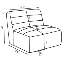 Load image into Gallery viewer, Manhattan - Swivel Tufted Chair Armless Accent Chair, 360 Degree Swivel Base - Charcoal