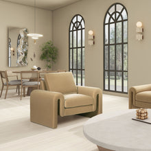 Load image into Gallery viewer, Mason - Arched Arm Chair - Camel Brown Beige