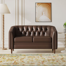 Load image into Gallery viewer, Sophisticated Loveseat With Diamond Stitched Detailing
