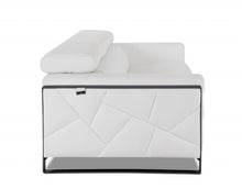Load image into Gallery viewer, Italian Leather Sofa With Silver - White
