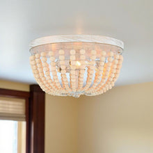 Load image into Gallery viewer, Unique Statement Three Light Metal Dimmable Flush Chandelier - Gold / White