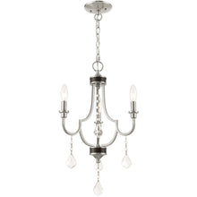 Load image into Gallery viewer, 22'' Three Light Dimmable Chandelier With Shades - Nickel